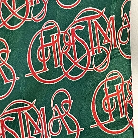 Keith Daniel Men’s Christmas Red Green Handmade Silk Tie Christmas - Picture 4 of 11